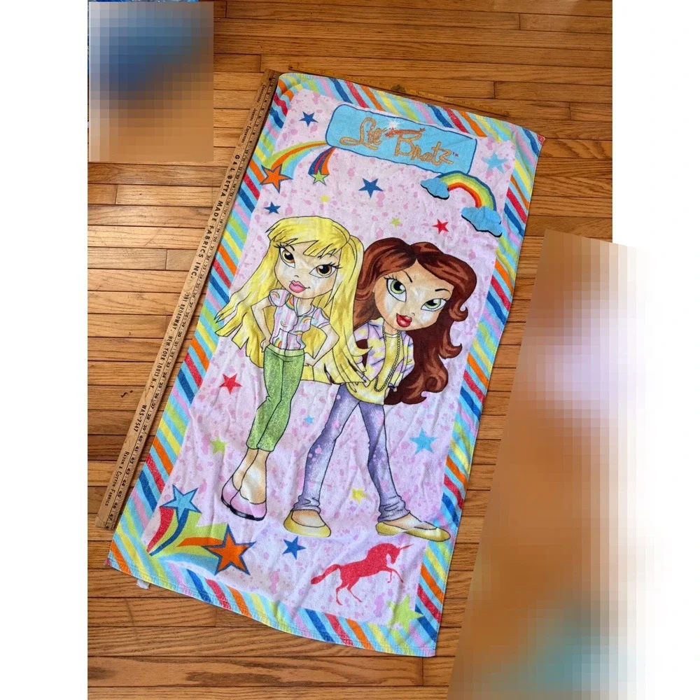 Y2K 2000s Lil Bratz Vintage‎ Beach Towel Rainbow Towel